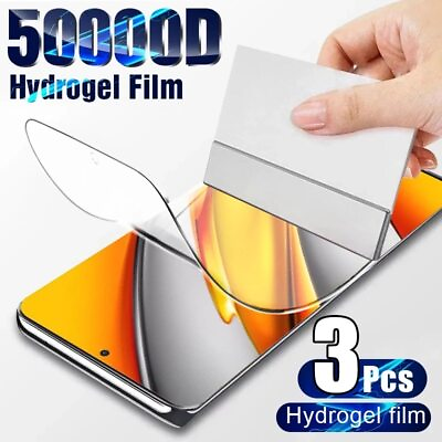 #ad #ad 3Pcs Hydrogel Screen Protector for Samsung Galaxy A72 A71 A52 A53 A54 A34 A25 5G $6.29