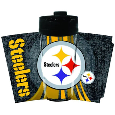 #ad Pittsburgh Steelers 16oz Snap Fit w Insert Tumbler Cup NFL Officially Licensed $19.99