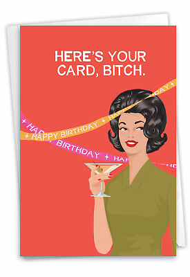#ad 1 Funny Birthday Card with Envelope Here#x27;s Your Card C2995BDG $6.89
