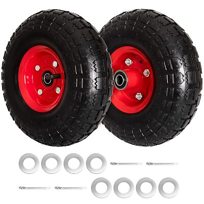 #ad 4.10 3.50 4 Tire and Wheel for Gorilla Cart 2 Pack 10quot; Utility Pneumatic Ti... $38.58