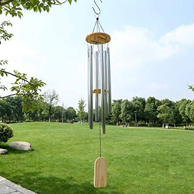 #ad 29quot; Wind Chimes Large Deep Tone Chapel Bells 5 Tubes Outdoor Garden Home Decor $7.45
