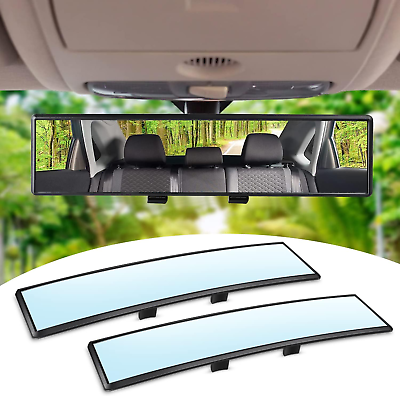 #ad 2Pcs Car HD Rearview Mirrors 12 Inch Interior Clip On Panoramic Rear View Mirro $25.12