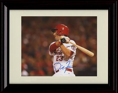 #ad Framed 8x10 David Freese Full Swing Profile Cardinals Autograph Replica $49.99