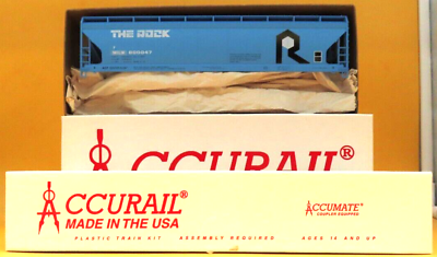 #ad ACCURAIL 8143 3 BAY CVD HOPPER ROCK ISLAND WITH MILWAUKEE ROAD REPORTING MARK HO $49.49