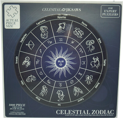 #ad Celestial Jigsaw Zodiac 1000 Piece Circular Expert Puzzle 1.7 ft Wide NEW $29.99