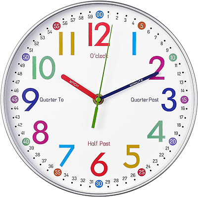 #ad Telling Time Teaching Clock Learning Clock for Kids Kids Wall Clocks for Bed $30.66
