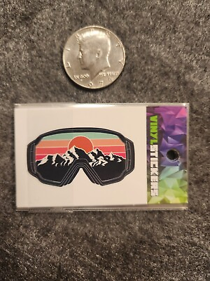 #ad Skiing Goggles Mountains 2 1 2quot; Off the Hook Vinyl Sticker $1.99