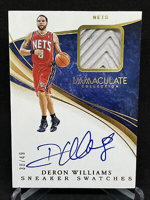#ad 2019 20 Panini Immaculate Deron Williams SNEAKER SWATCHES AUTO #SN DWI # 49 SP $99.99