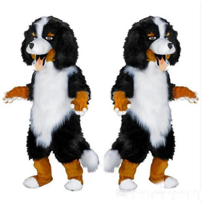 #ad Halloween White amp; Black Sheep Dog Mascot Costume Cosplay Clothing Carnival Adult $342.06