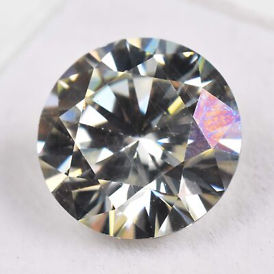 #ad 6.20 Cts Synthetic Aqua White Moissanite Round Cut Certified Gemstone $53.29