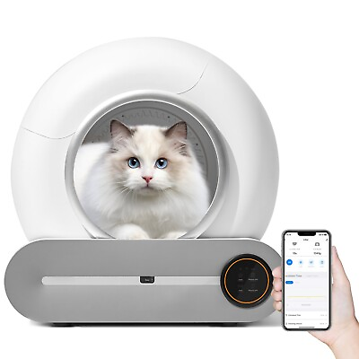 #ad Automatic Smart Cat Litter Box Self Cleaning Odor Removal WiFi APP Control $264.01