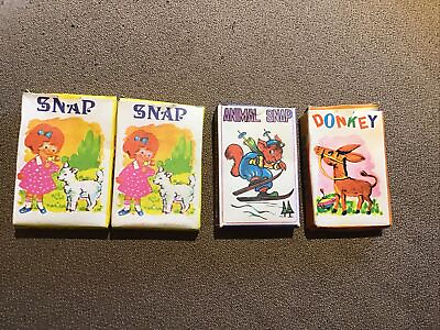 #ad X4 Packs Of Vintage Kids Card Games. X2 Snap Animal Snap Donkey $12.00