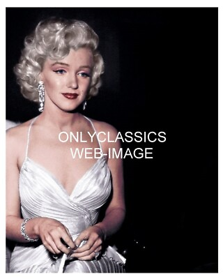 #ad MARILYN MONROE SPAGHETTI STRAP DRESS BUSTY 8X10 PHOTO BLONDE CHEESECAKE PINUP $14.41