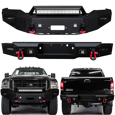 #ad Vijay For 1999 2004 Ford F250 F350 Front or Rear Bumper with LED Lights $1669.98