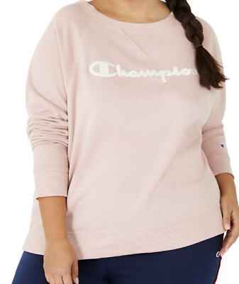 #ad Champion Plus Size Woman Logo Graphic Weatshirt Size 1X Sportswear $25.00