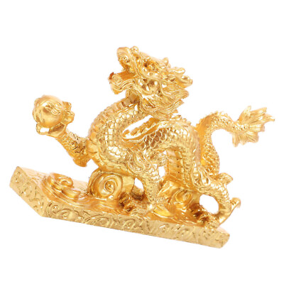 #ad Resin Dragon Ornament Tableware Chinese Style Resin Dragon Statue Year Gifts $10.82