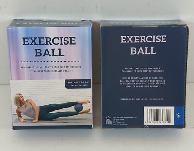 #ad Inflatable mini exercise yoga ball inflates to 14quot; new Lot Of 2 $16.10