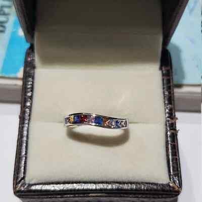 #ad Natural Gemstone Ring Band Jewelry Party Wear 925 Sterling Silver Women#x27;s Ring $183.00