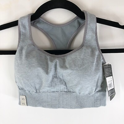 C9 Champion Sports Bra Racerback Removable Cups Duo Dry Moisture Wicking Gray XS $8.49