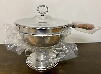 #ad NEW IN WRAP Vintage BW Buenilum Aluminum Chafing Dish 5 Pc Set Plus Fuel Candle $36.87