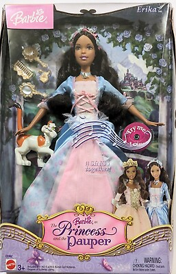 #ad Barbie as The Princess and the Pauper Erika Singing Doll. Sings New NRFB $295.00