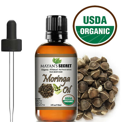 #ad Moringa Oil 100% Pure Virgin Cold Pressed l Anti Aging 4 fl.oz. USDA Organic $18.95