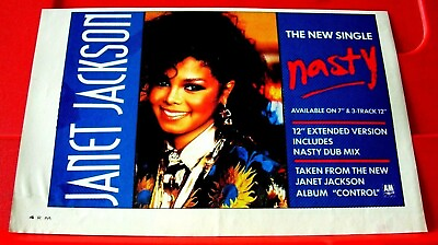 #ad Janet Jackson Nasty Vintage ORIGINAL1986 Press Magazine ADVERT 9quot;x 5.5quot; Ramp;B GBP 1.99