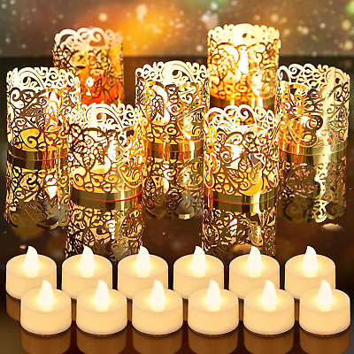 #ad 92 Pieces Votive Candle Holders Tea Light Candles Bulk Paper Candle Holder Fl... $25.79