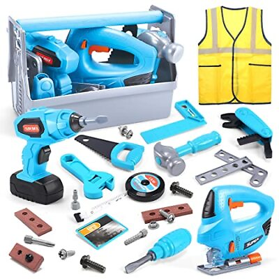 #ad Kids Tool Set for Boys Toddler Tools Playset with Electronic Jig Saw and Dr... $39.14