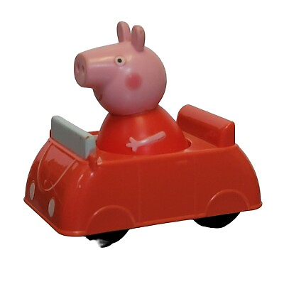 #ad Peppa Pig Rolling Car Toy 2015 Mega Mat Nickelodeon 2.5quot; Red Preschool Vehicle $1.99
