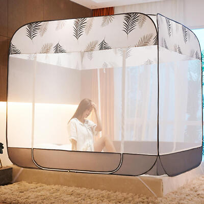 #ad 2023 Summer Outdoor Bed Netting Mongolian Mosquito Net Square Top Queen Size $78.51