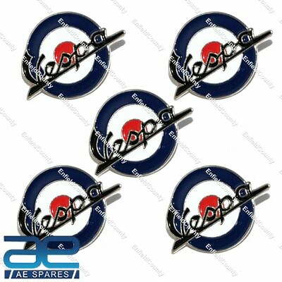 #ad Vespa Enamel Lapel Pin Badge Emblem 19 mm Dia Set Of 5 Unit ECs $19.54