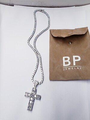 #ad BP JEWELRY The All Around 3D Silver Cross Set necklace 16quot; $84.00