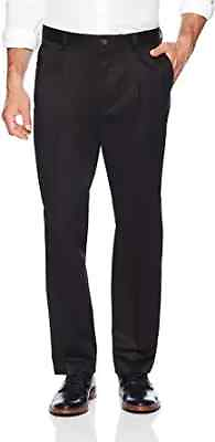 #ad Buttoned Down Mens Relaxed Fit Pleated Non Iron Dress Chino Pant Black $7.99