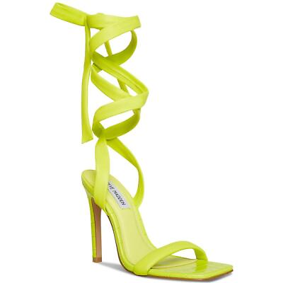 #ad Steve Madden Womens Utilize Yellow Wrap Heels Shoes 6 Medium BM BHFO 3879 $13.99