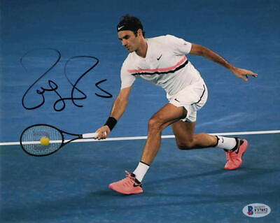 #ad Roger Federer Signed Autograph 8x10 Photo Greatest Tennis Player w Beckett $1499.95
