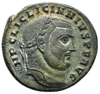 #ad AA: Roman Coin. Lightly SIlvered. Licinius I 308 324. Follis Antioch. a1589 $17.00