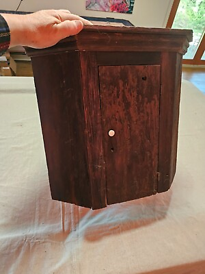 #ad Super primitive Corner cabinet late 1800s as found solid 21x19x 14.5 D $129.99