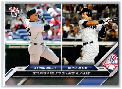 #ad #76 Aaron Judge Derek Jeter N.Y. Yankees 2024 Topps Now 266 Career HR Ties Jeter $4.99