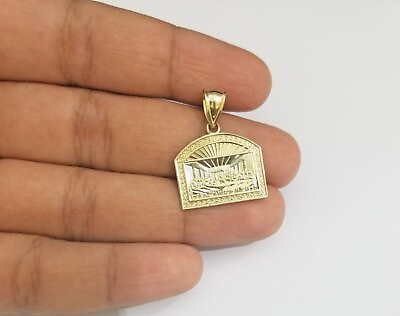 #ad Real 10k Gold Last Supper Charm Dome shape Pendant 10kt Yellow Gold $146.44