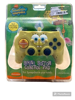 #ad Spongebob Squarepants Nickelodeon PS2 Controller Gamepad Unopened Rare $350.00