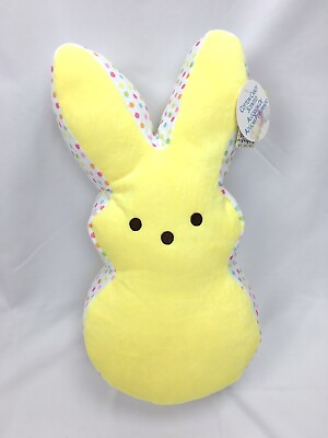 #ad New Peeps 15” Easter Bunny Plush Yellow Gift Toy Cotton Candy Scent $27.50