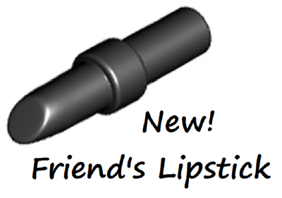 #ad New Friends Black Lipstick Lego Mini Doll Wear Tool amp; Girl Power Halloween Gear $1.79