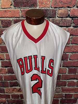 #ad Chicago Bulls Curry #2 Jersey Mens XL White Red Black NBA $27.98