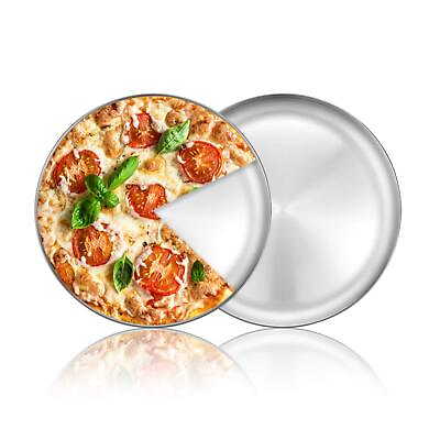 #ad Pizza Baking Pan Pizza Sheet 10 inch Stainless Steel Pizza Tray Round Pizza ... $17.51