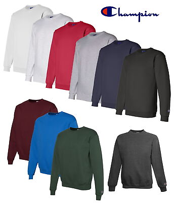 Champion Men#x27;s Crewneck Eco Fleece Pullover Sweatshirt S600 Choose Size amp; $14.64