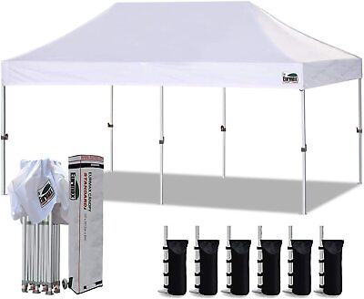 #ad Eurmax USA 10#x27;x20#x27; Ez Pop Up Canopy Tent Commercial Instant Canopies $349.99