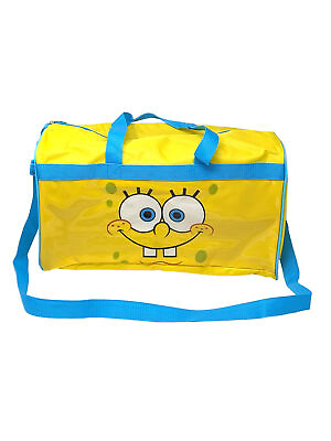 #ad Nickelodeon Spongebob Squarepants Duffel Bag 18quot; Carry on Travel Yellow $19.99