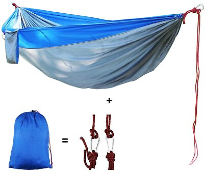 #ad YUEDGE Lightweight Nylon Parachute Travel Camping Hammocks M Blue $9.99