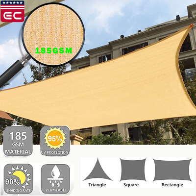 #ad Sun Shade Sail Canopy Rectangle Sand Uv Block Sunshade For Backyard Deck Outdoor $19.99